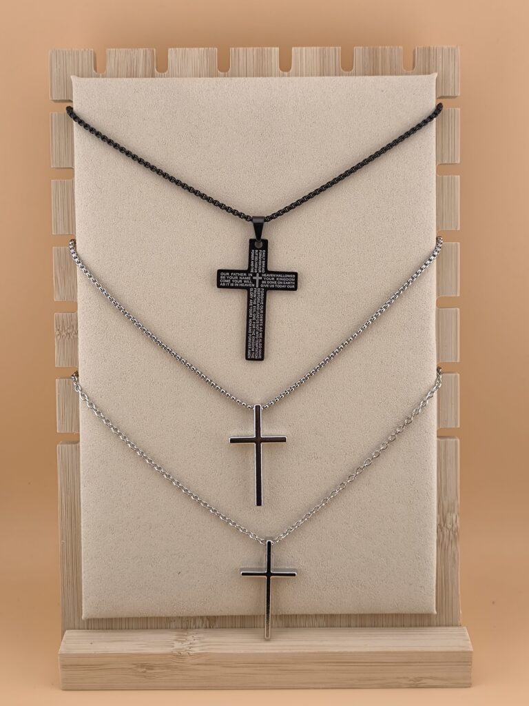 Steel cross necklace - Image 2
