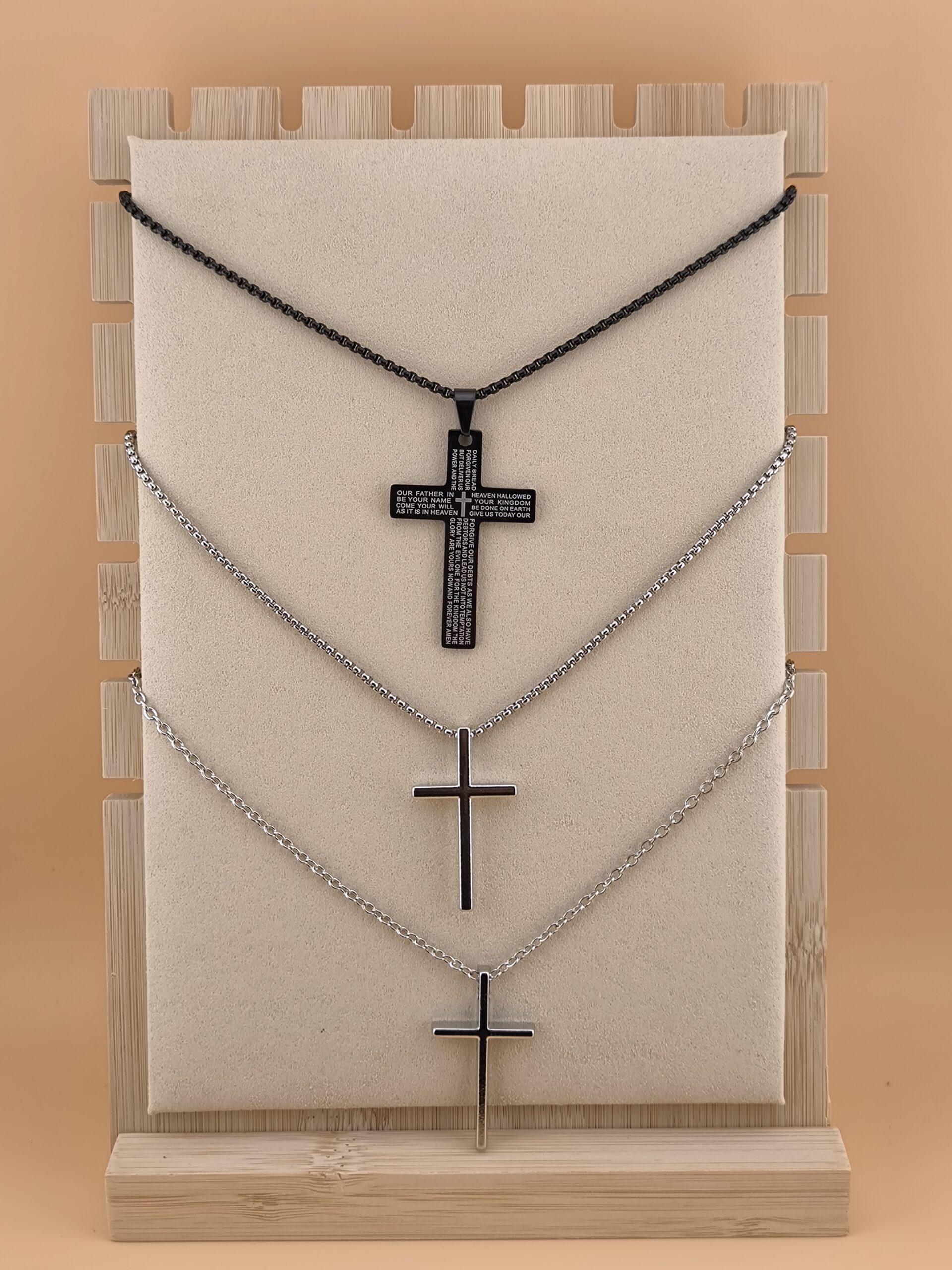 Steel cross necklace - Image 2