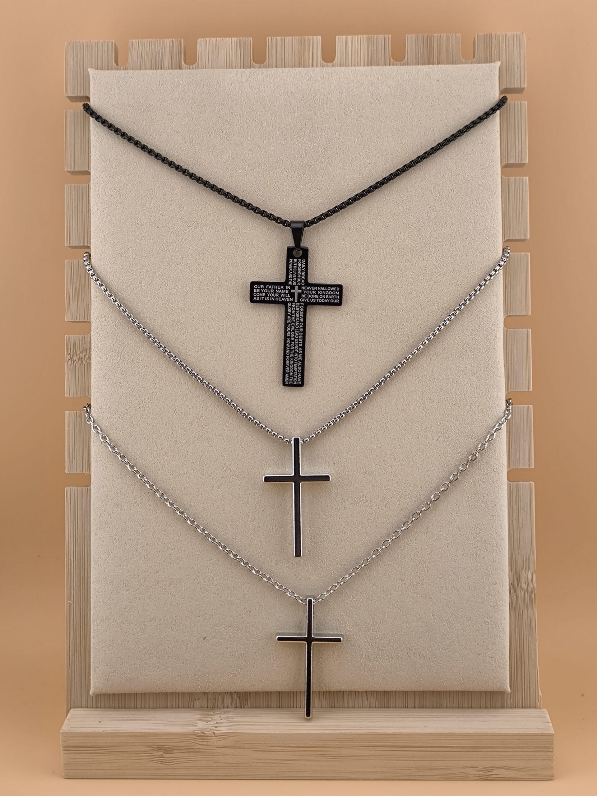 Steel cross necklace - Image 3
