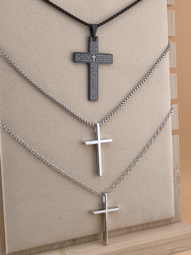 Steel cross necklace - Image 11