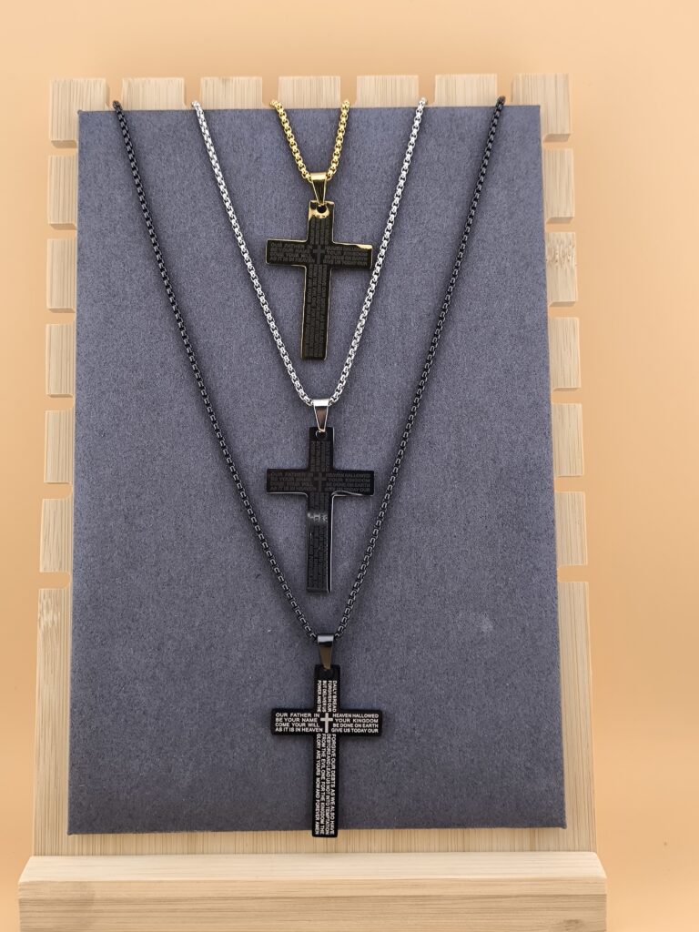 Steel cross necklace - Image 5