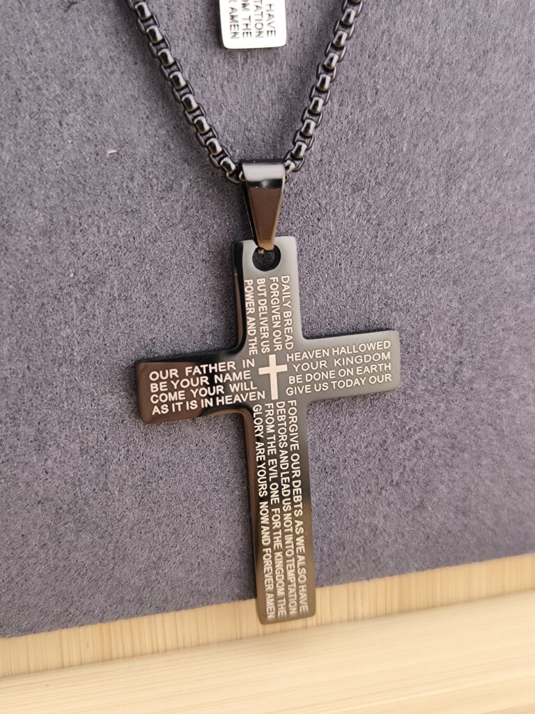 Steel cross necklace - Image 8
