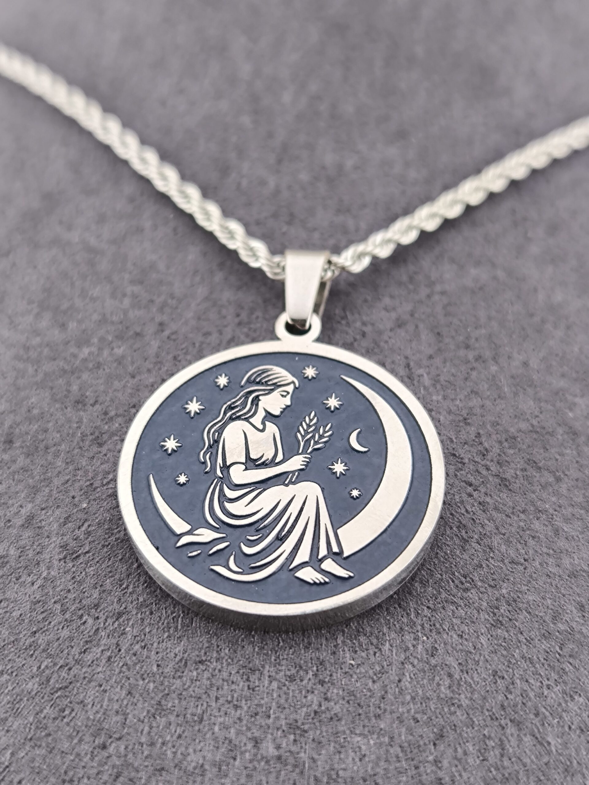 Virgo zodiac necklace - blue - Obrázok 2