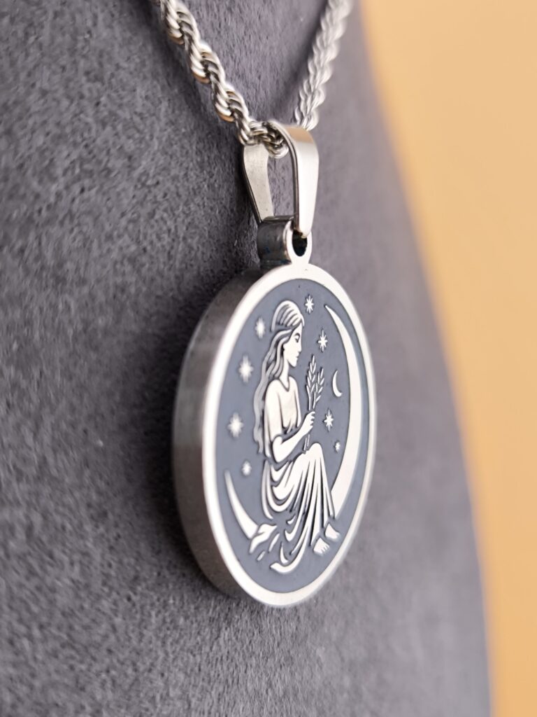 Virgo zodiac necklace - blue - Obrázok 6
