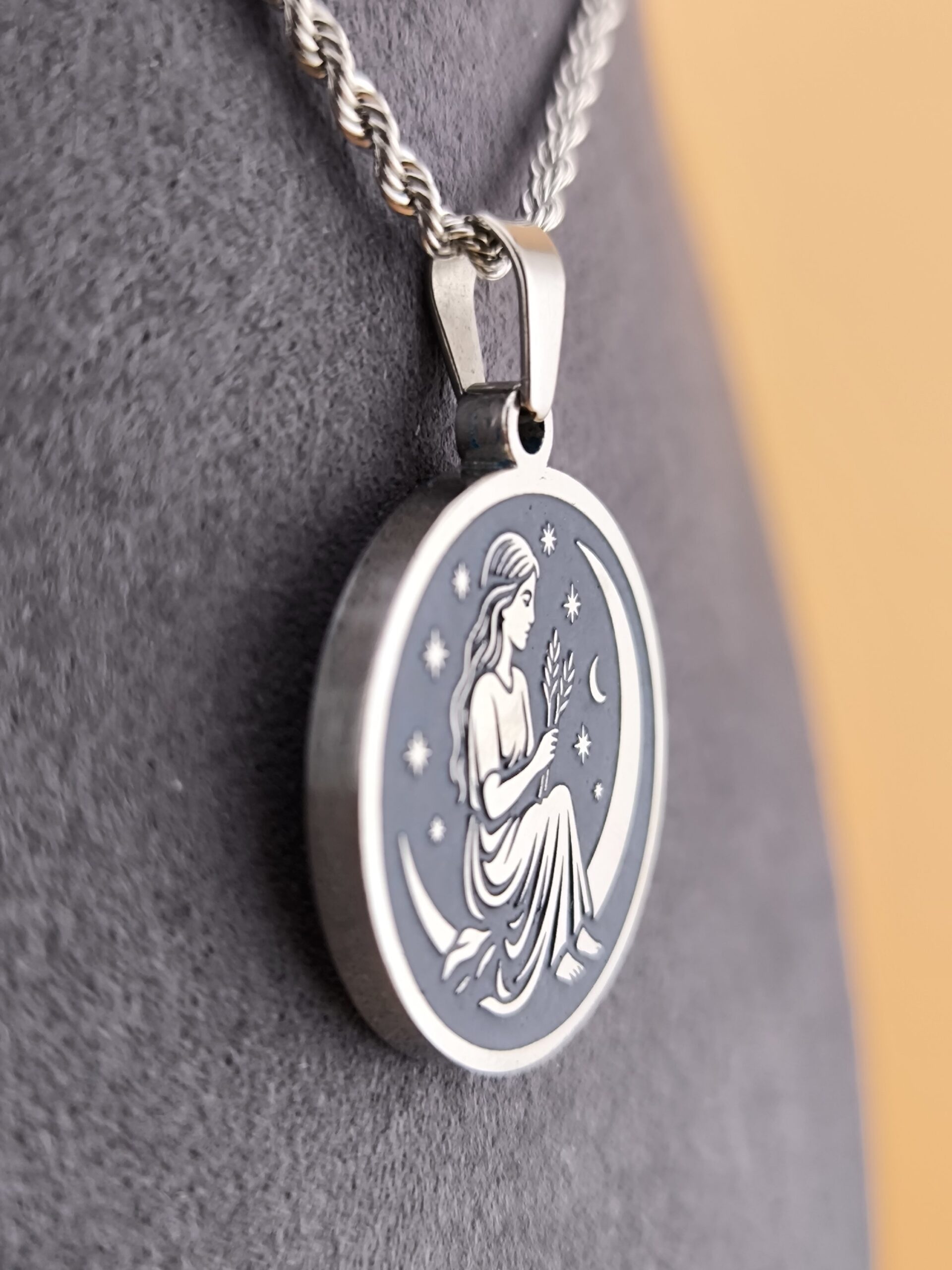 Virgo zodiac necklace - blue - Obrázok 6