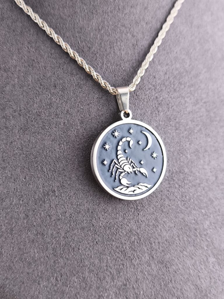 Scorpio zodiac necklace - blue - Obrázok 6
