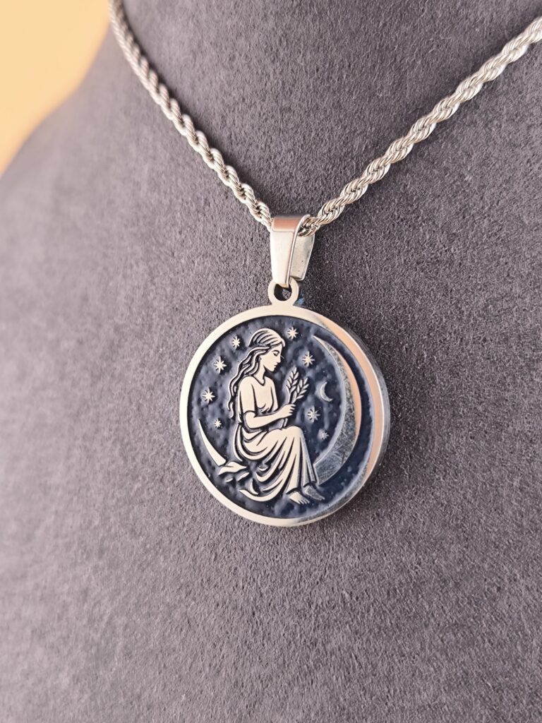 Virgo zodiac necklace - blue - Obrázok 2