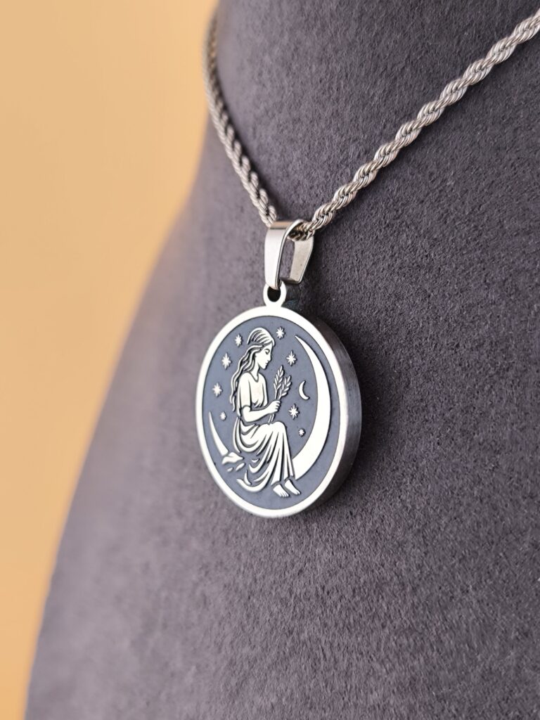Virgo zodiac necklace - blue - Obrázok 4
