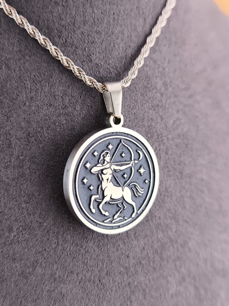 Sagittarius zodiac necklace – blue - Obrázok 2