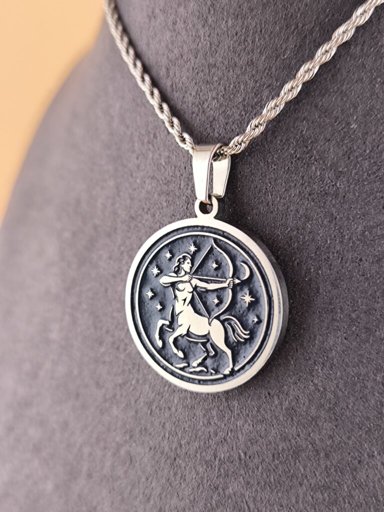 Sagittarius zodiac necklace – blue - Obrázok 4