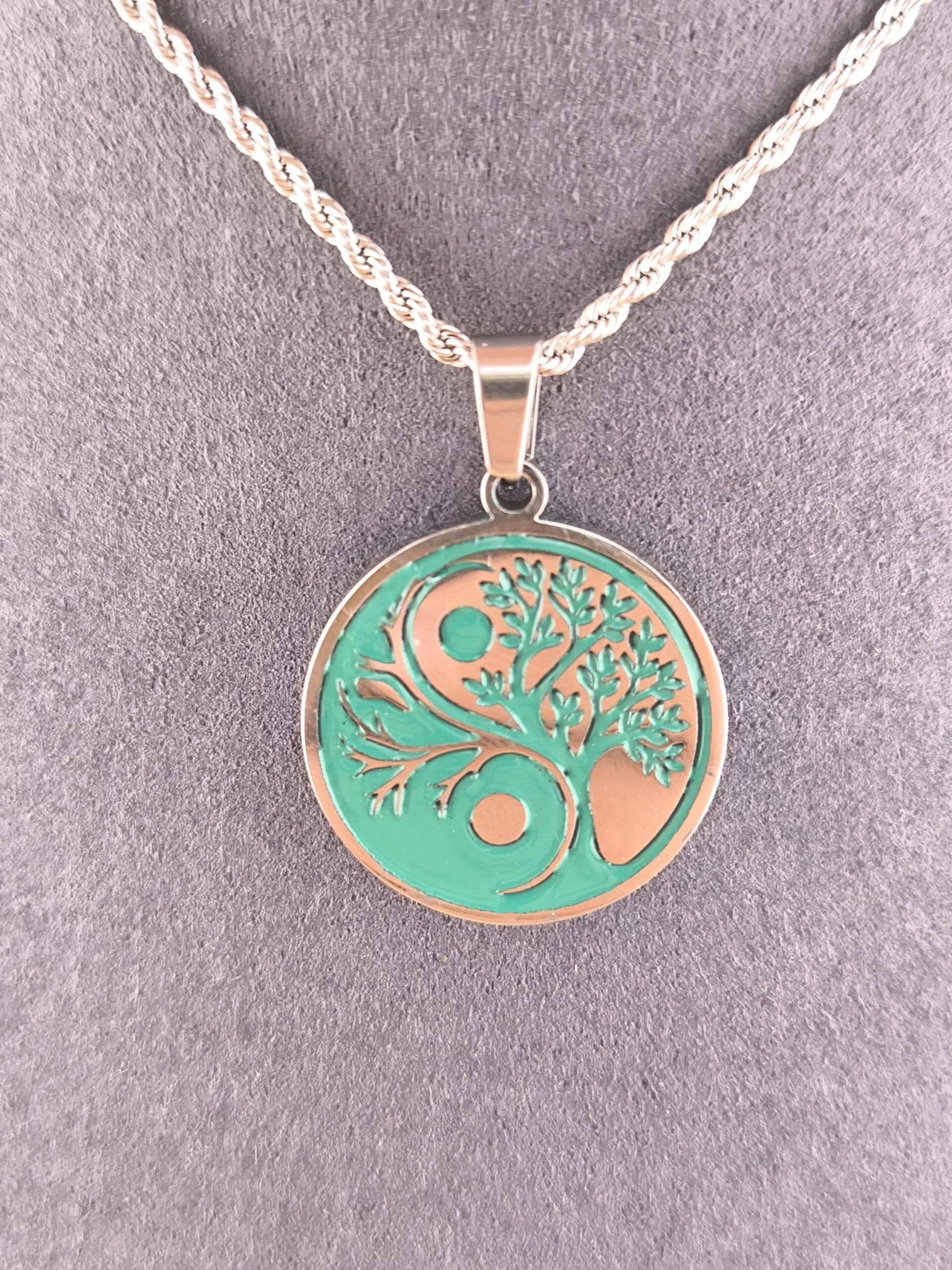 Tree of Life and Yin-Yang necklace – Turquoise Edition - Imagen 4