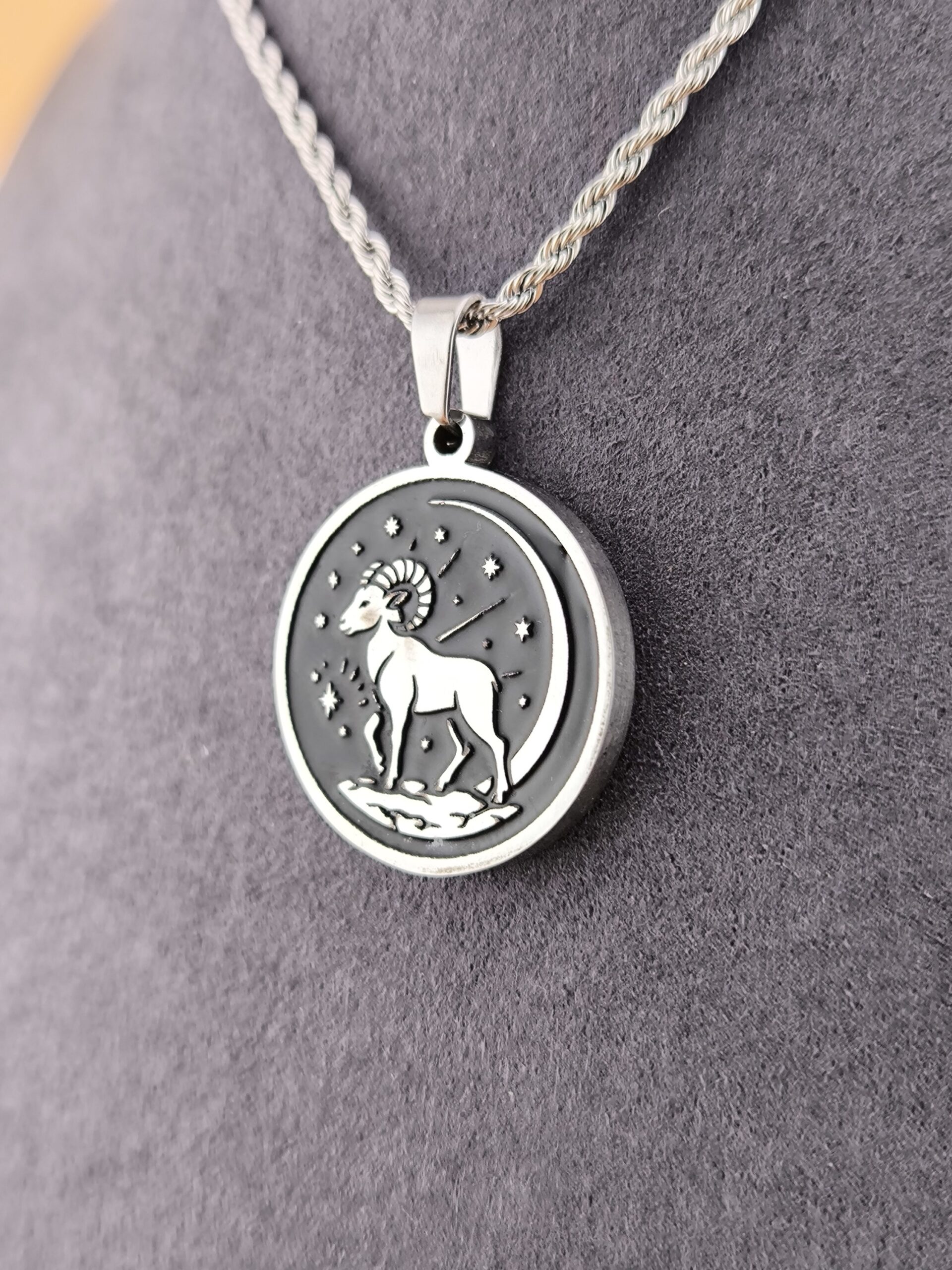 Aries zodiac necklace - black - Immagine 5