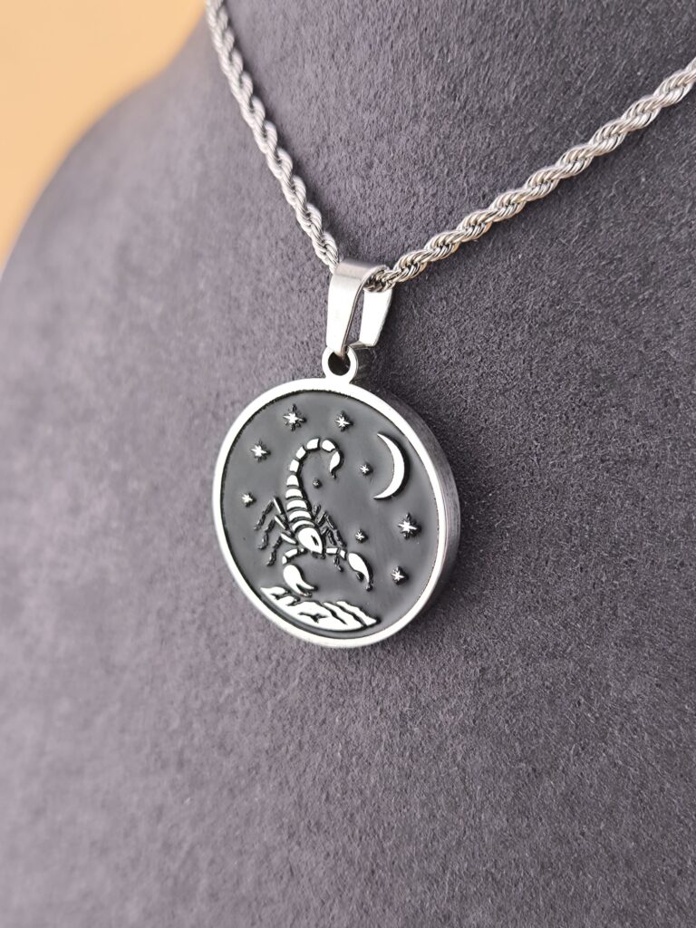 Scorpio zodiac necklace – black – Bild 2