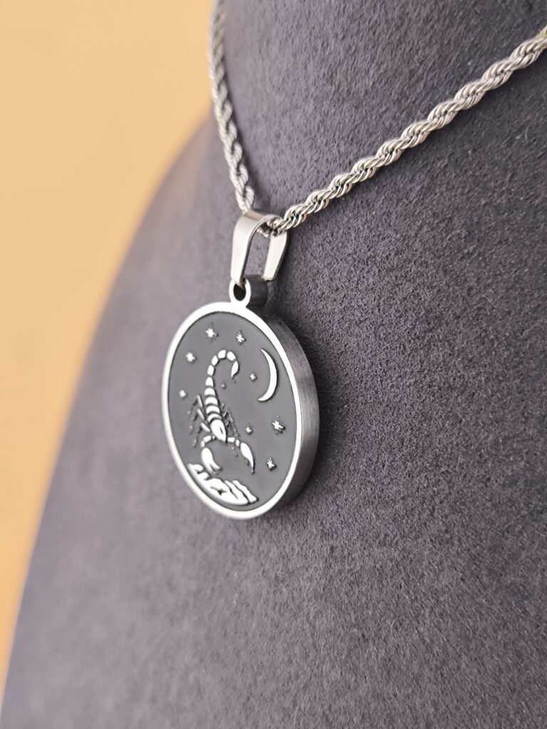 Scorpio zodiac necklace – black – Bild 4