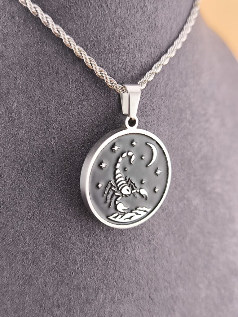 Scorpio zodiac necklace – black – Bild 6