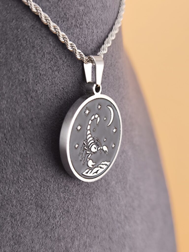 Scorpio zodiac necklace – black – Bild 5