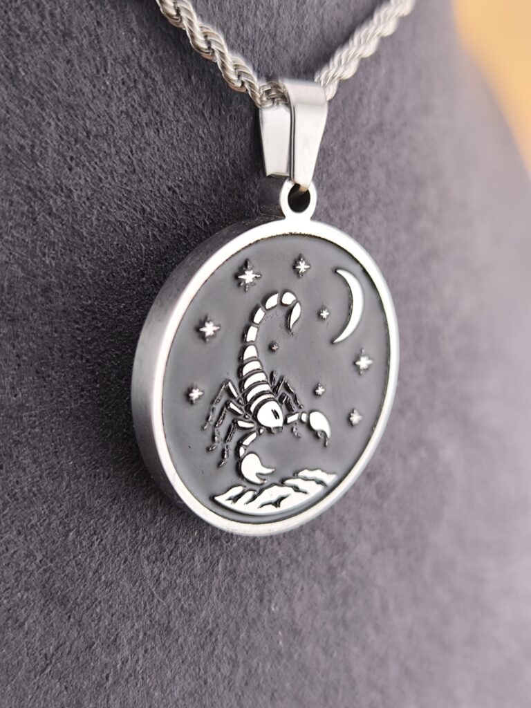 Scorpio zodiac necklace – black – Bild 3