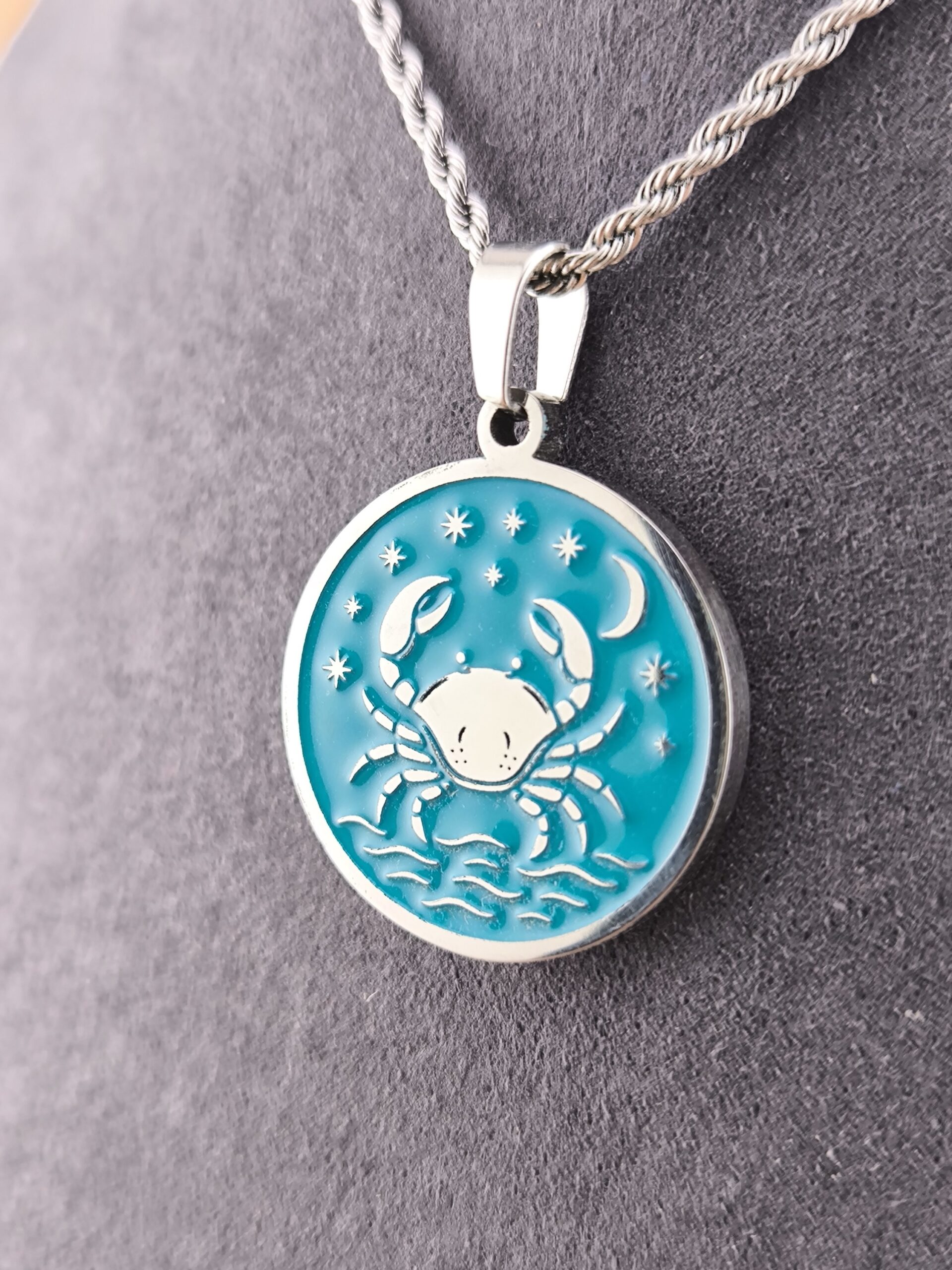 Cancer zodiac necklace – turquoise - Imagem 4