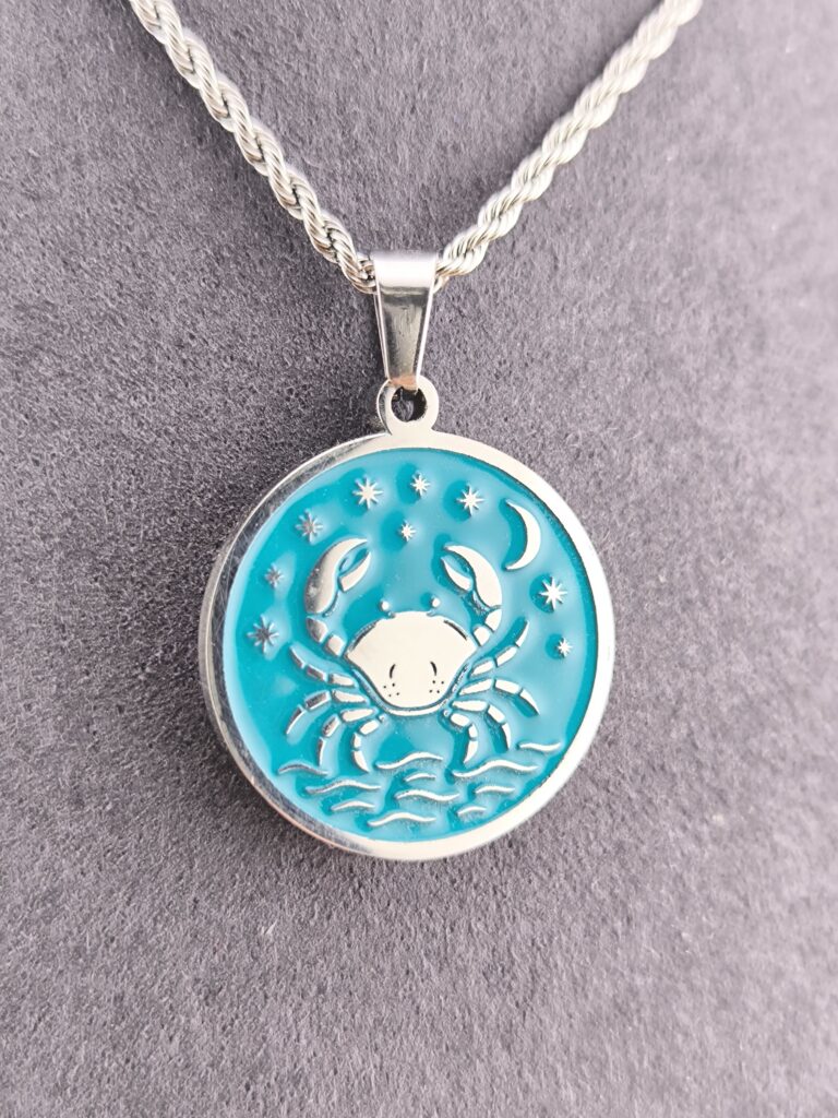 Cancer zodiac necklace – turquoise - Imagem 5
