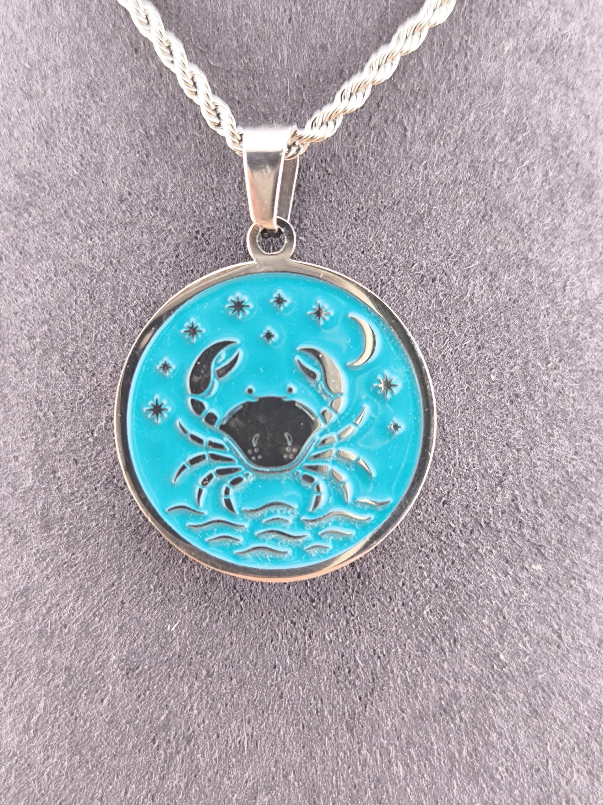 Cancer zodiac necklace – turquoise - Imagem 2