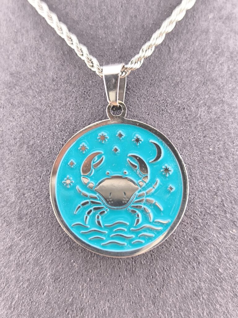 Cancer zodiac necklace – turquoise - Imagem 8