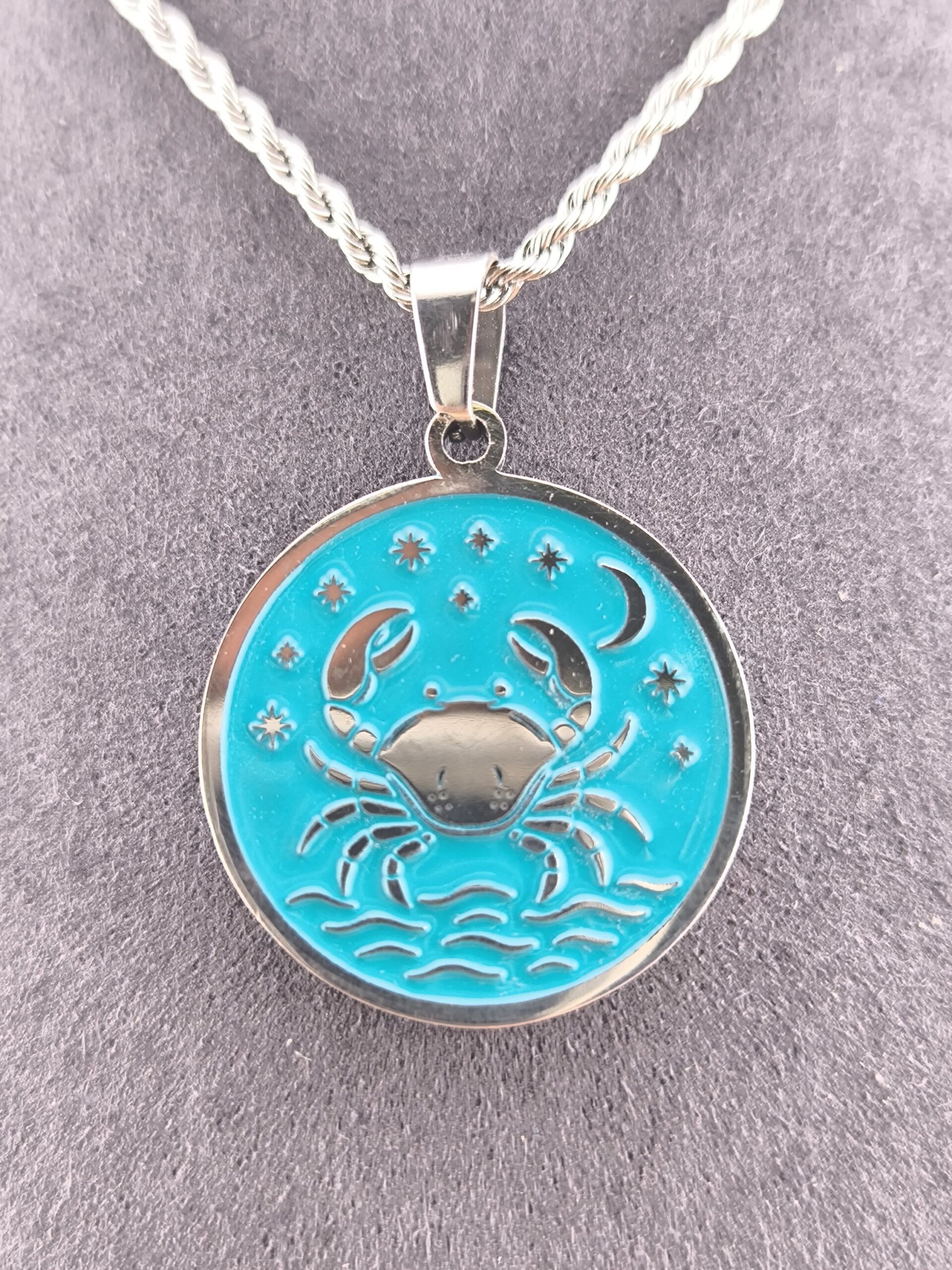 Cancer zodiac necklace – turquoise - Imagem 8