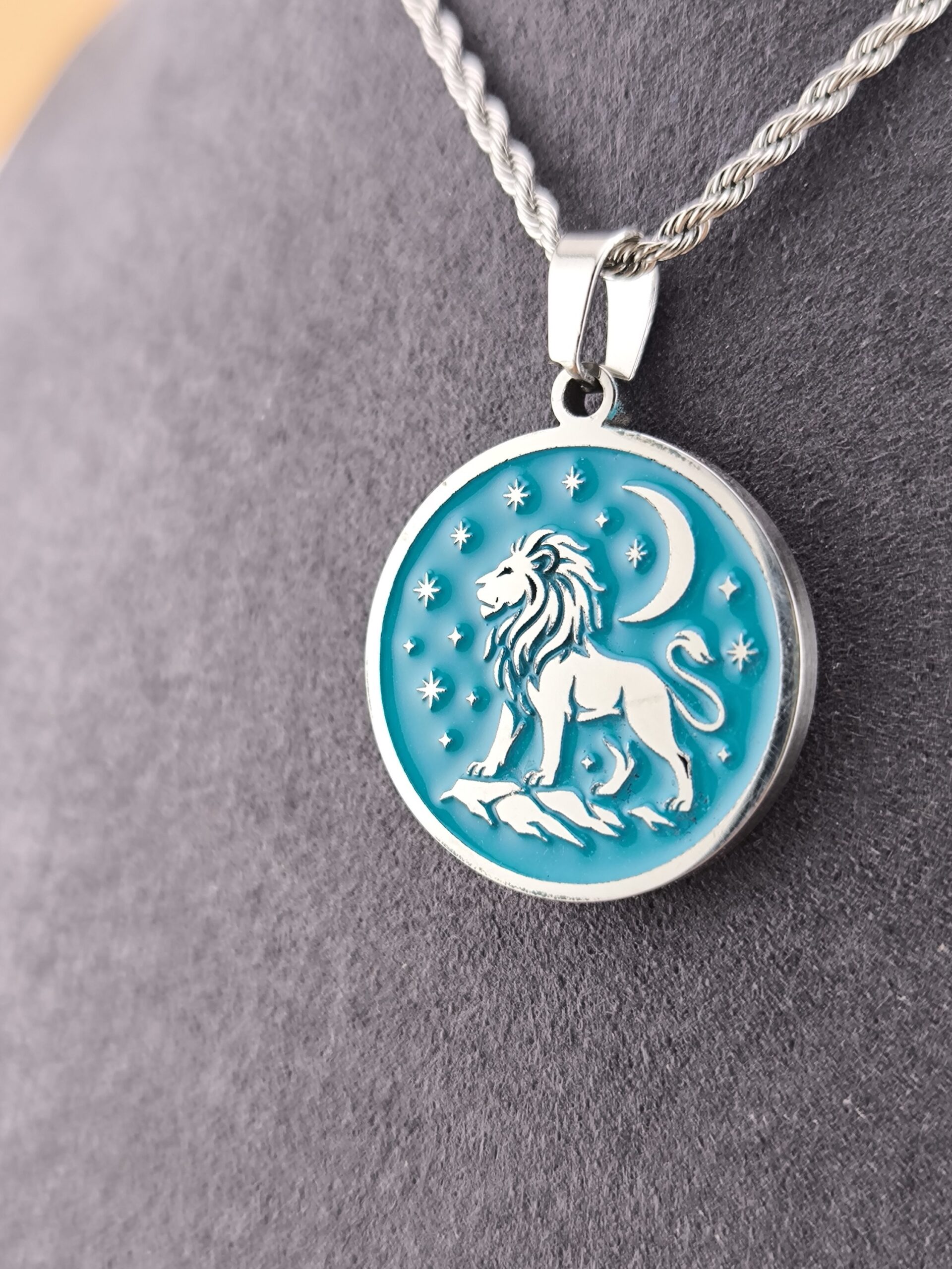 Leo zodiac necklace -turquoise - Imagen 8