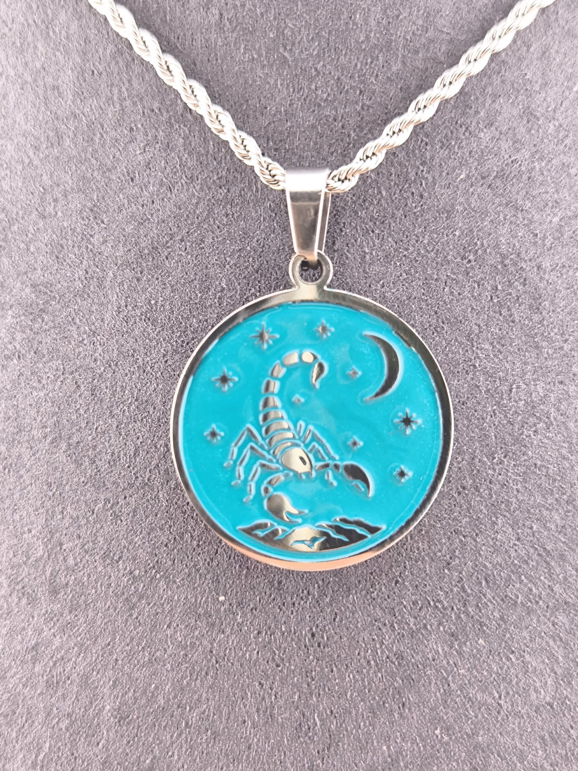 Scorpio zodiac necklace -turquoise - Imagen 7