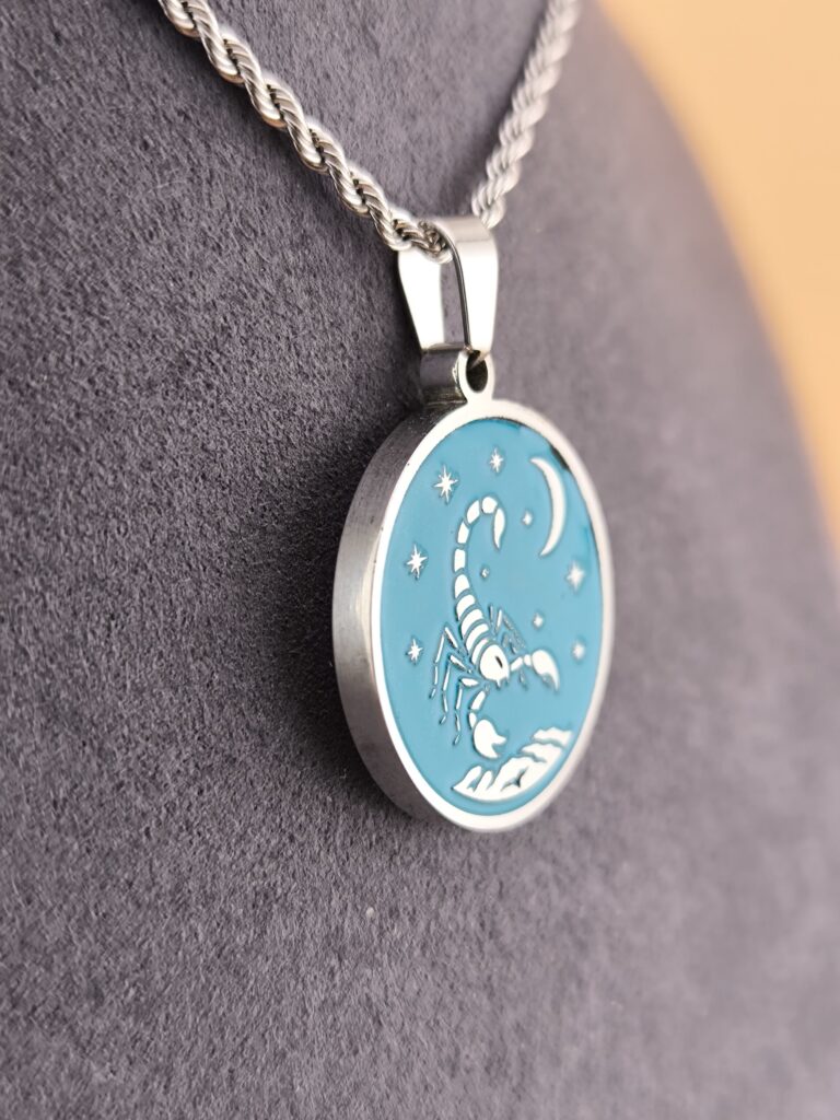 Scorpio zodiac necklace -turquoise - Imagen 5
