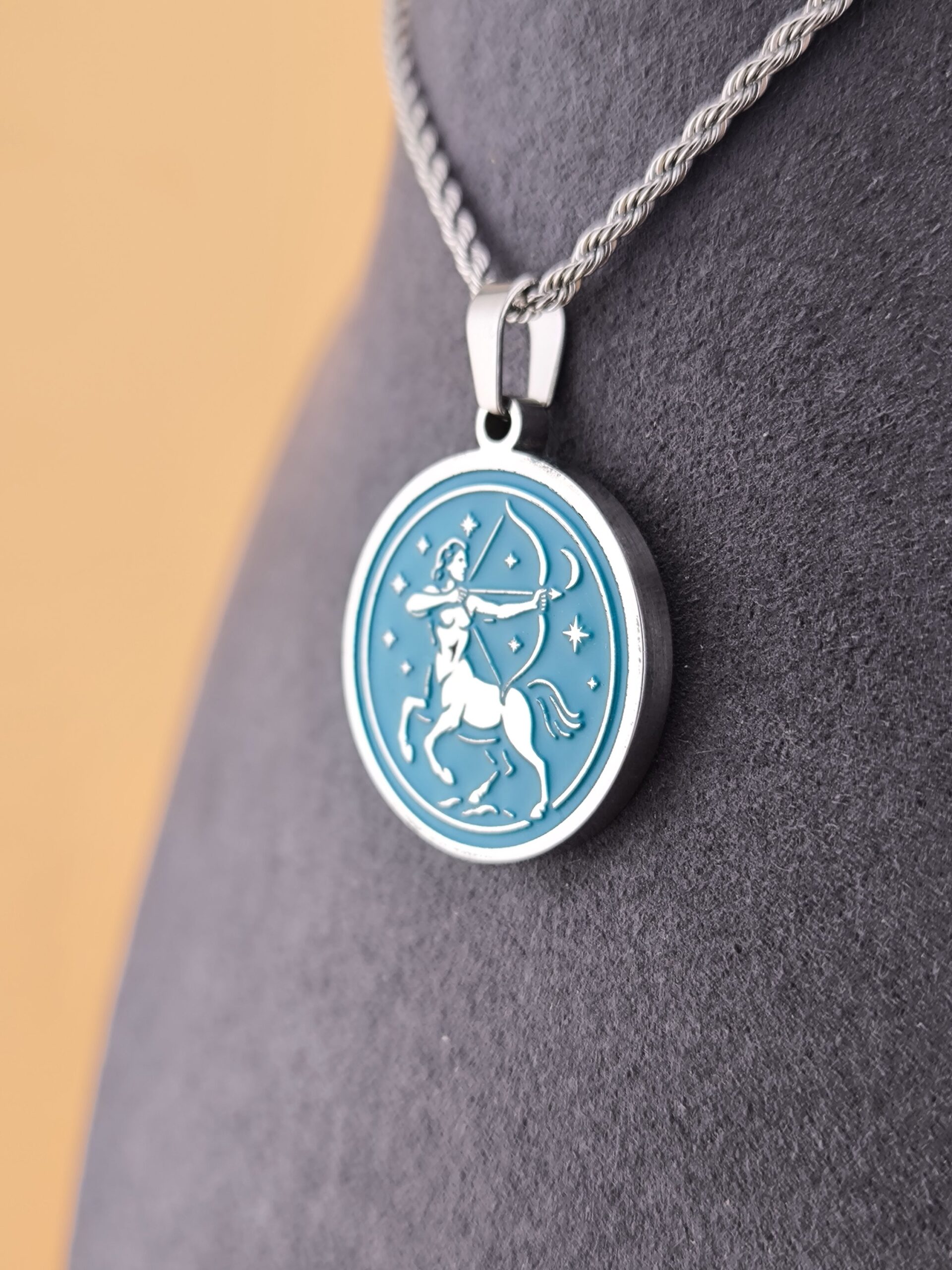 Sagittarius zodiac necklace – turquoise - Image 3