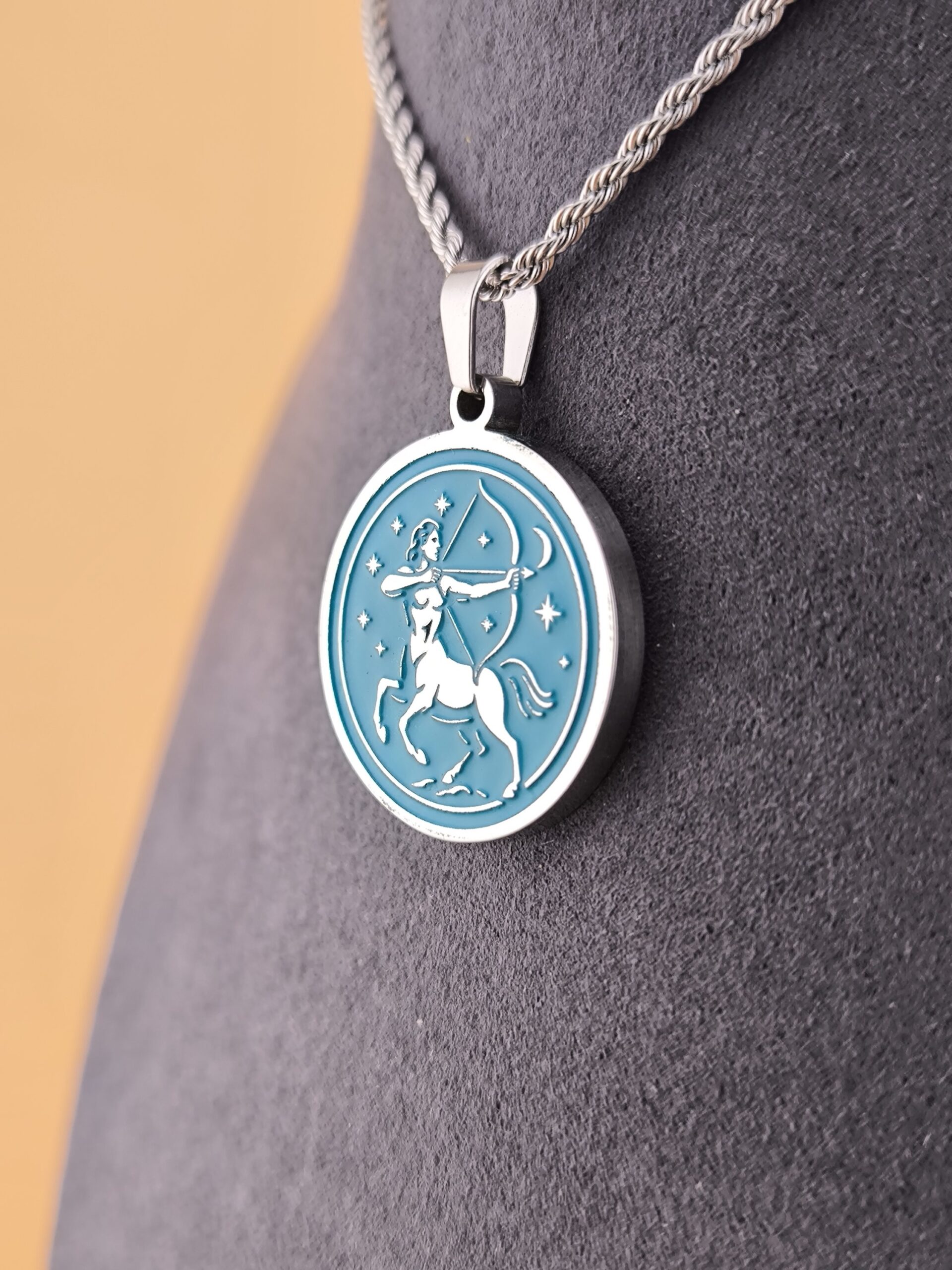 Sagittarius zodiac necklace – turquoise - Image 6