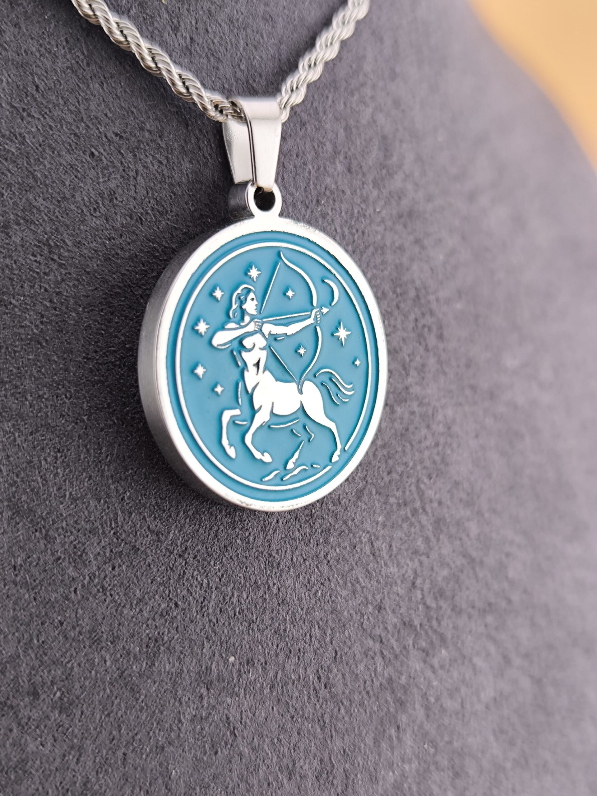 Sagittarius zodiac necklace – turquoise - Image 4