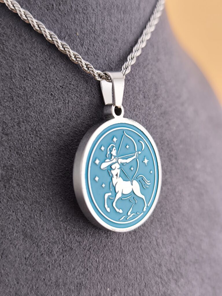 Sagittarius zodiac necklace – turquoise - Image 2