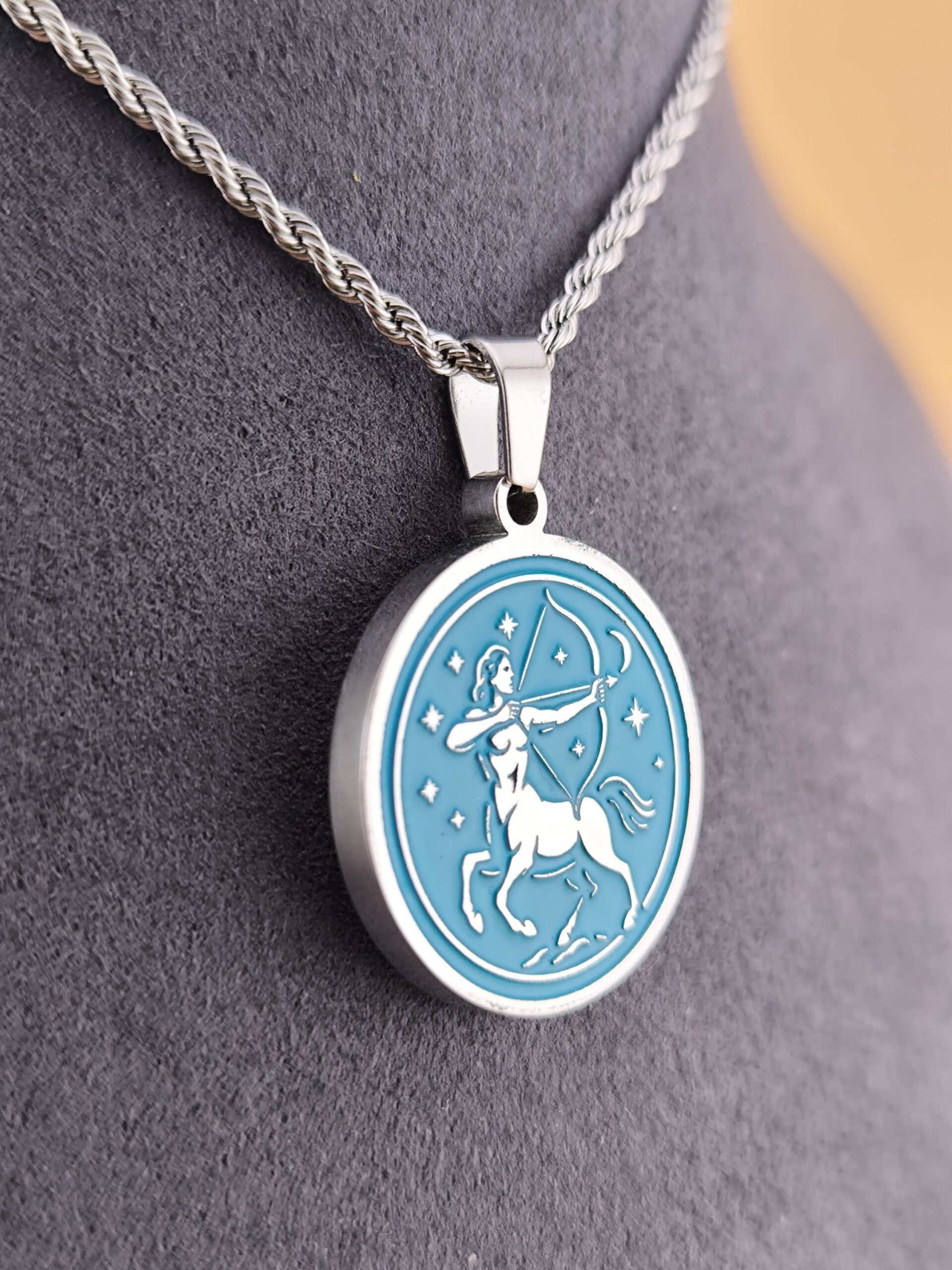 Sagittarius zodiac necklace – turquoise - Image 5